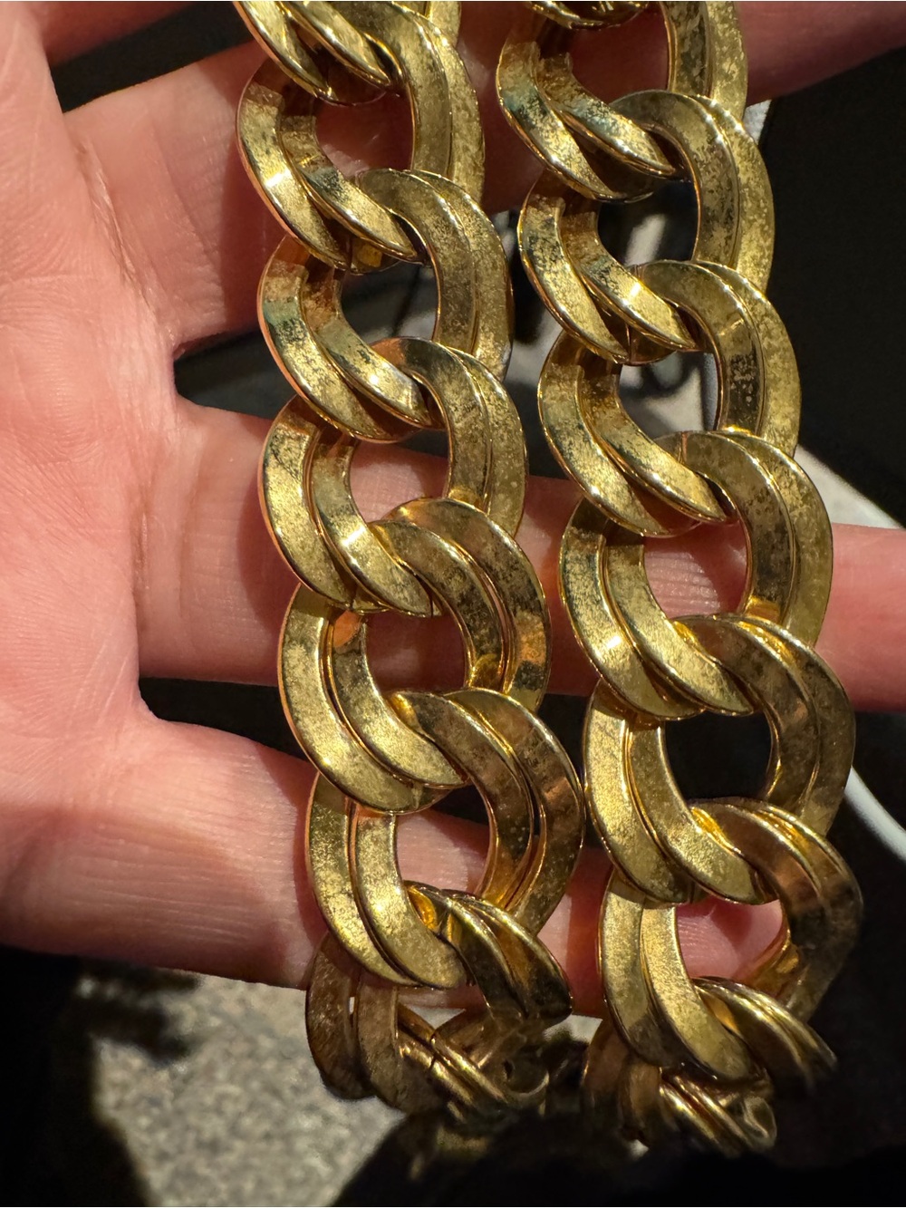MONET vintage Chunky Cuban Link Necklace – - Picture 8 of 13
